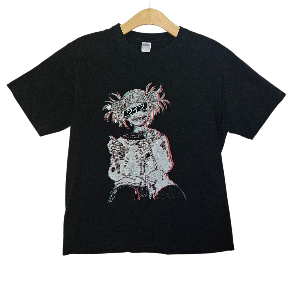 Men's Black Himiko Toga My Hero Academia Villains 3D Shirt Size Medium
